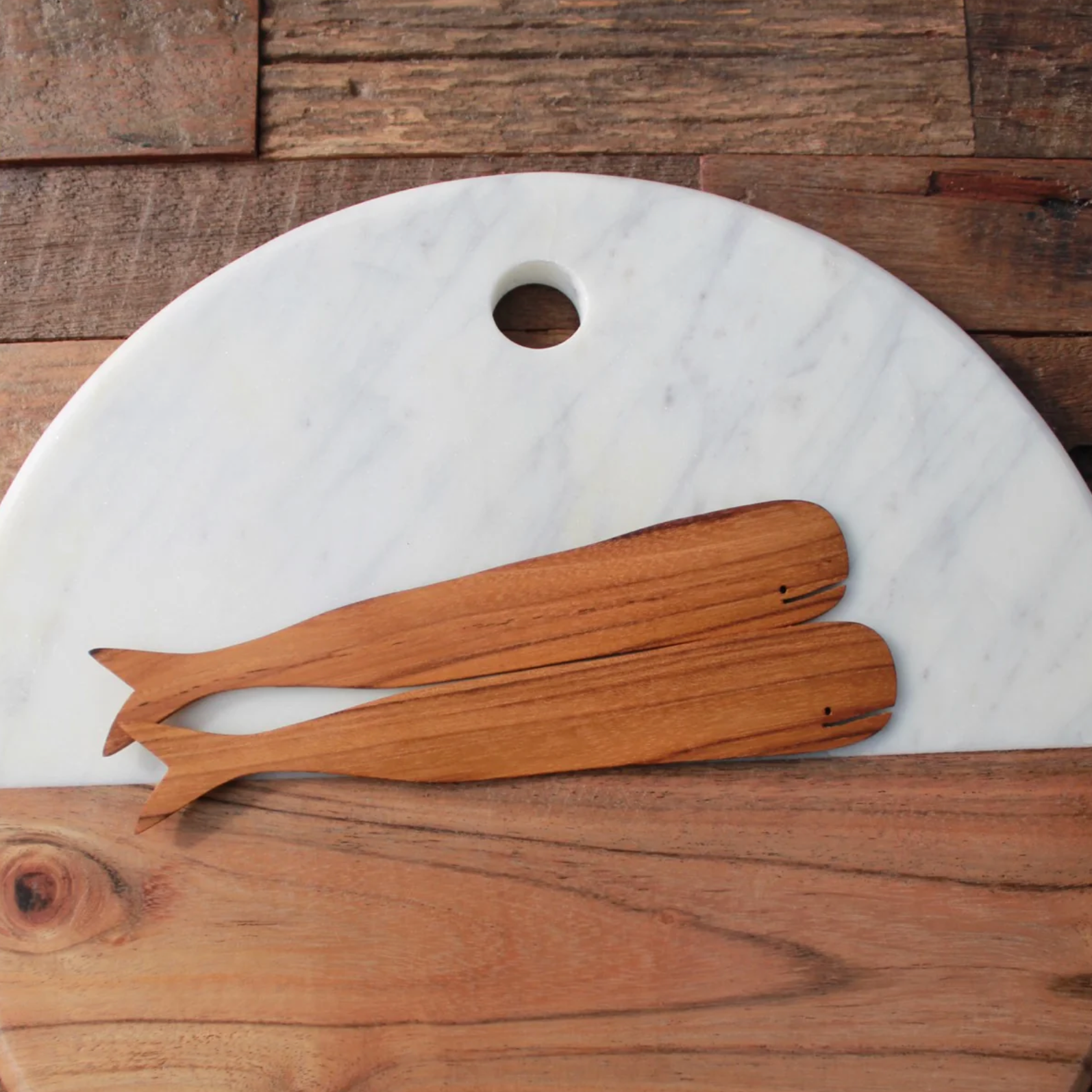 Be Home - Teak Whale Spreaders (Set of 4)