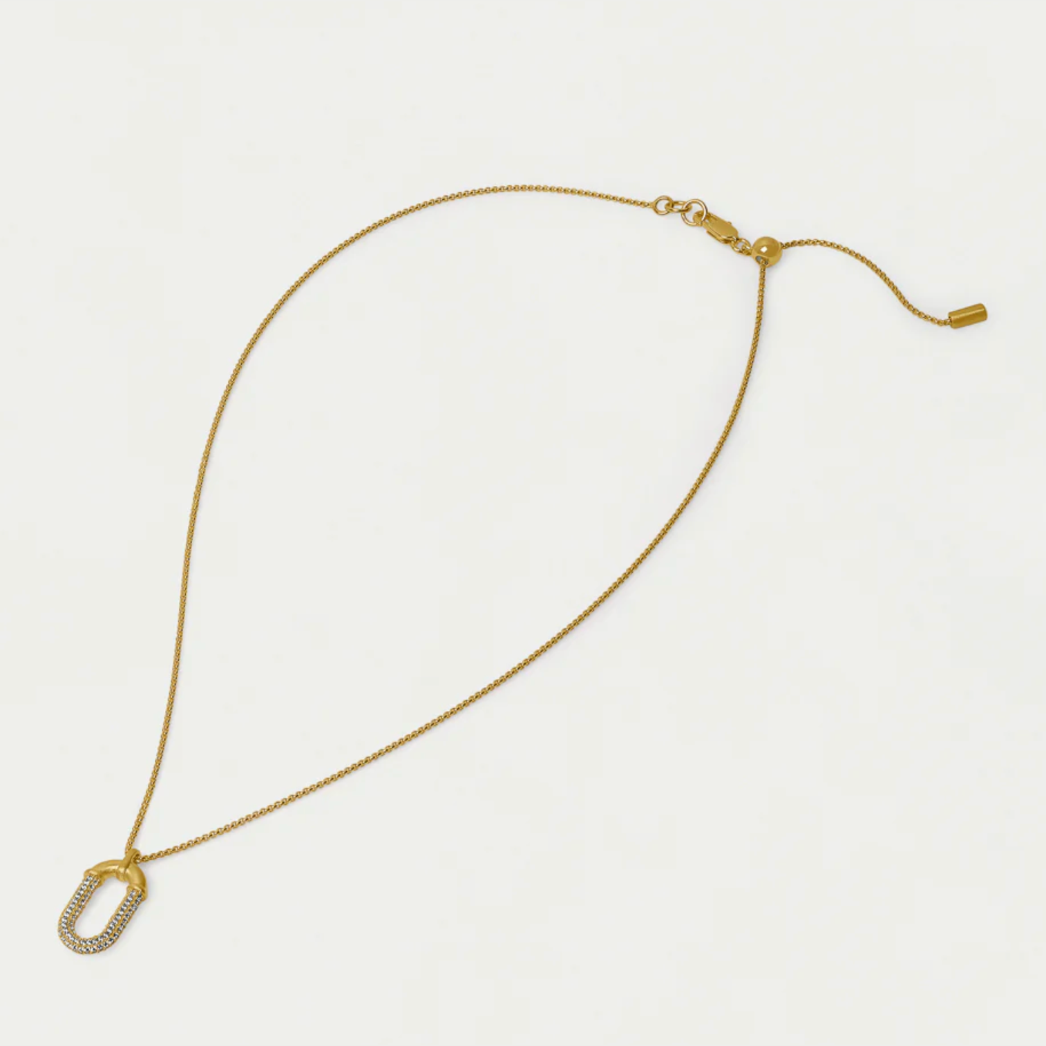 Solene Pavé Long Pendant Necklace