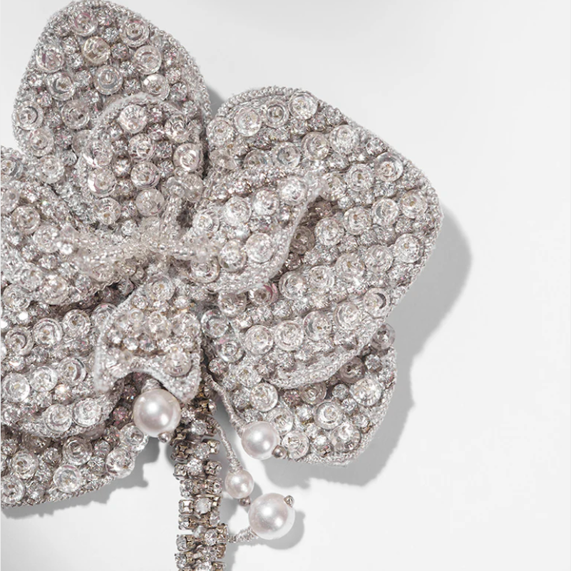 Deepa Gurnani - Orchid On Ice Brooch