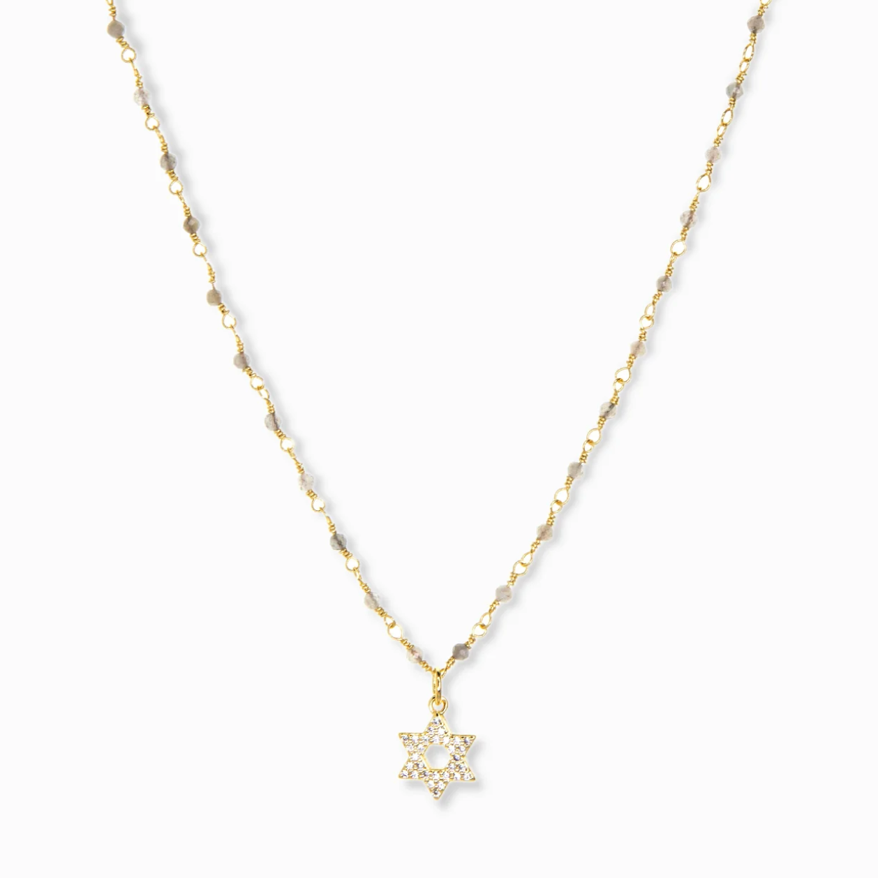 Star of David Labradorite Necklace
