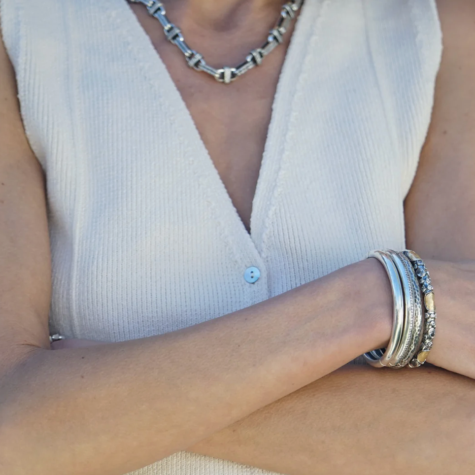 TAT 2 Design - Silver Riva Lava Bangle