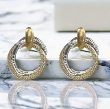 Load image into Gallery viewer, TAT 2 Design - Mixed Metal Trinity Earrings
