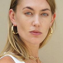 Load image into Gallery viewer, TAT 2 Design - Gold Cosa Hoops