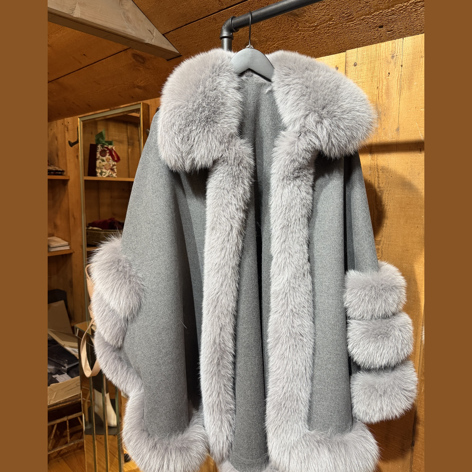 Grey Wool Cape