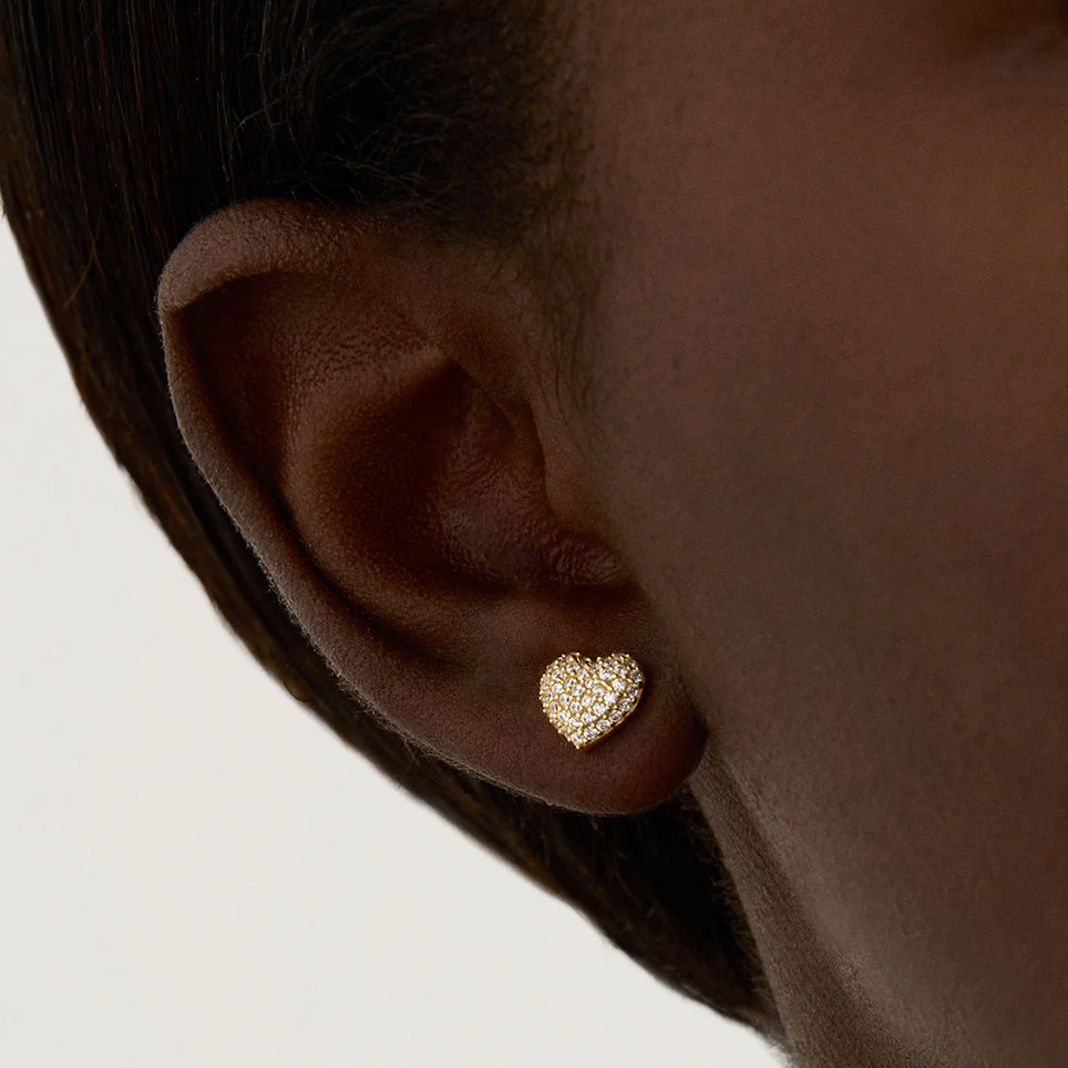 Dean Davidson - Petit Pave Heart Studs