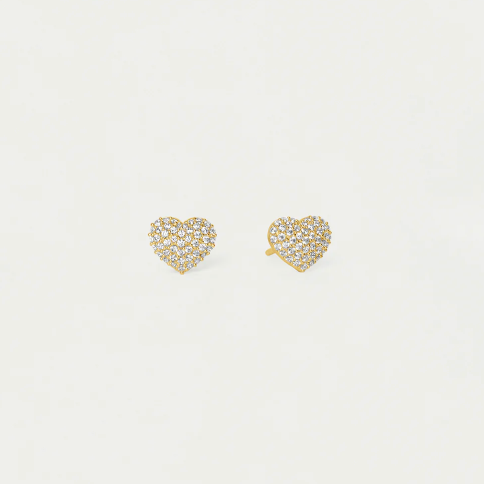 Dean Davidson - Petit Pave Heart Studs