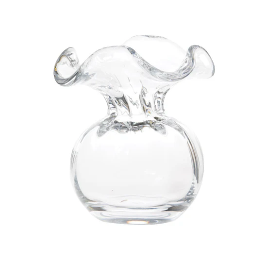 Vietri - Hibiscus Glass Clear Bud Vase