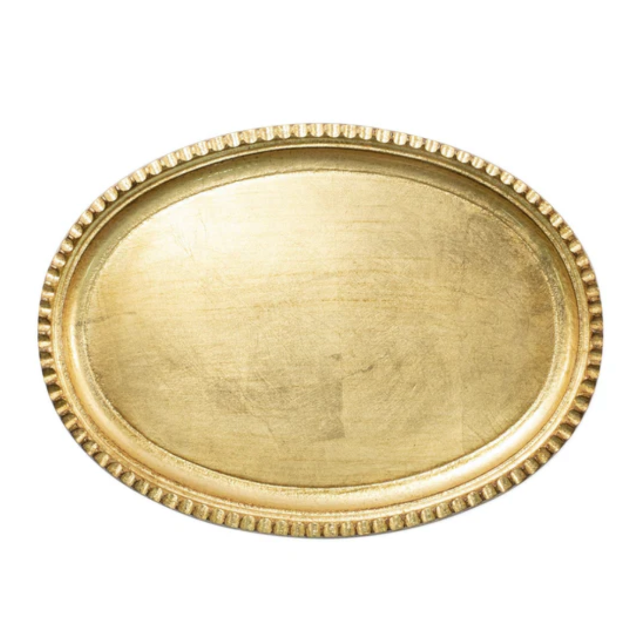 Vietri - Florentine Wooden Accessories Gold Small Oval Tray