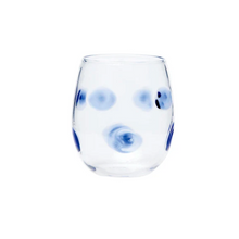Load image into Gallery viewer, Vietri - Drop Blue Stemless Wine Glass