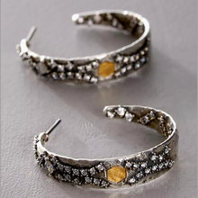 Load image into Gallery viewer, TAT 2 Design - Vintage Silver Cosa Hoops