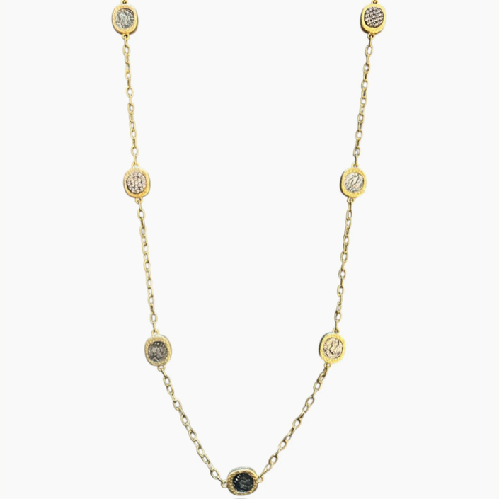 TAT 2 Design - Gold Pavia Station Necklace