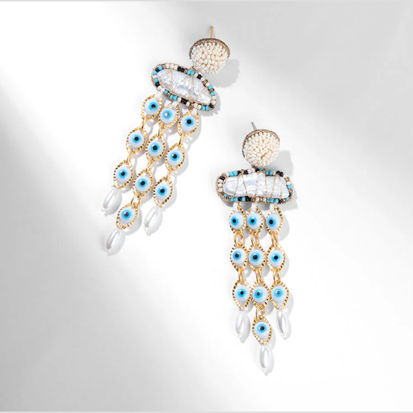 Deepa Gurnani - Helia Earrings Ivory