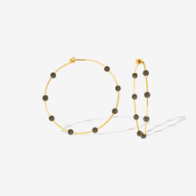 Load image into Gallery viewer, Bali Stone Hoop