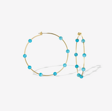 Load image into Gallery viewer, Bali Stone Hoop
