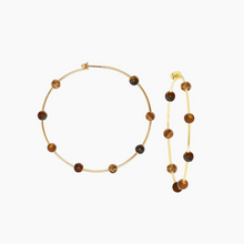 Load image into Gallery viewer, Bali Stone Hoop