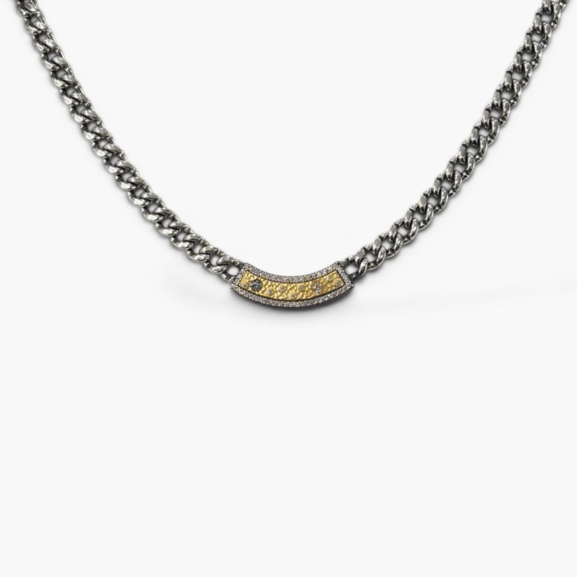 Vintage Silver Soleil ID Necklace