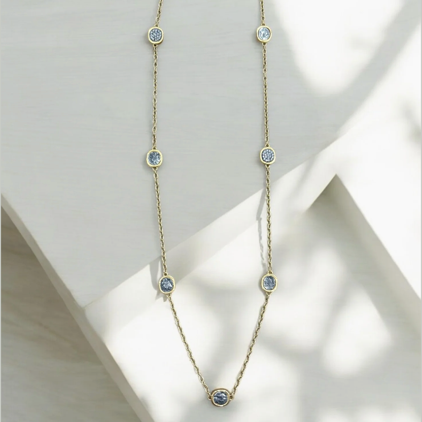 Mini Gold Pavia Station Necklace