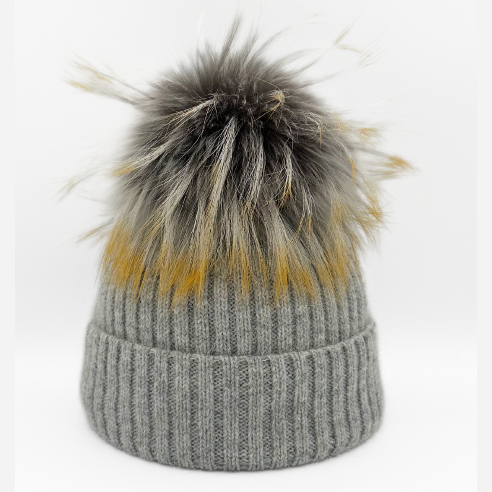 Linda Richards - Angora with Pom Beanie
