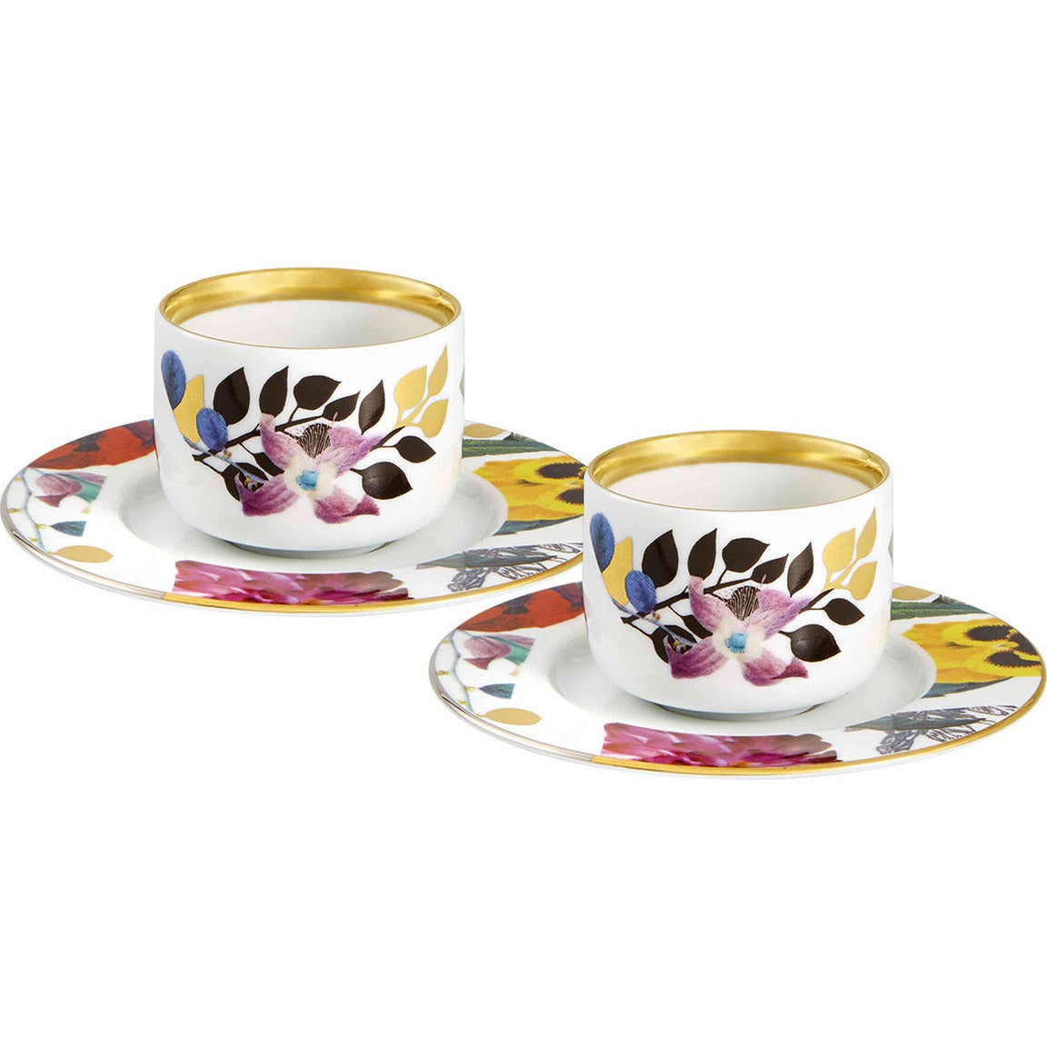Vista Alegre Set of 2 Tea Cups & Saucers Primavera