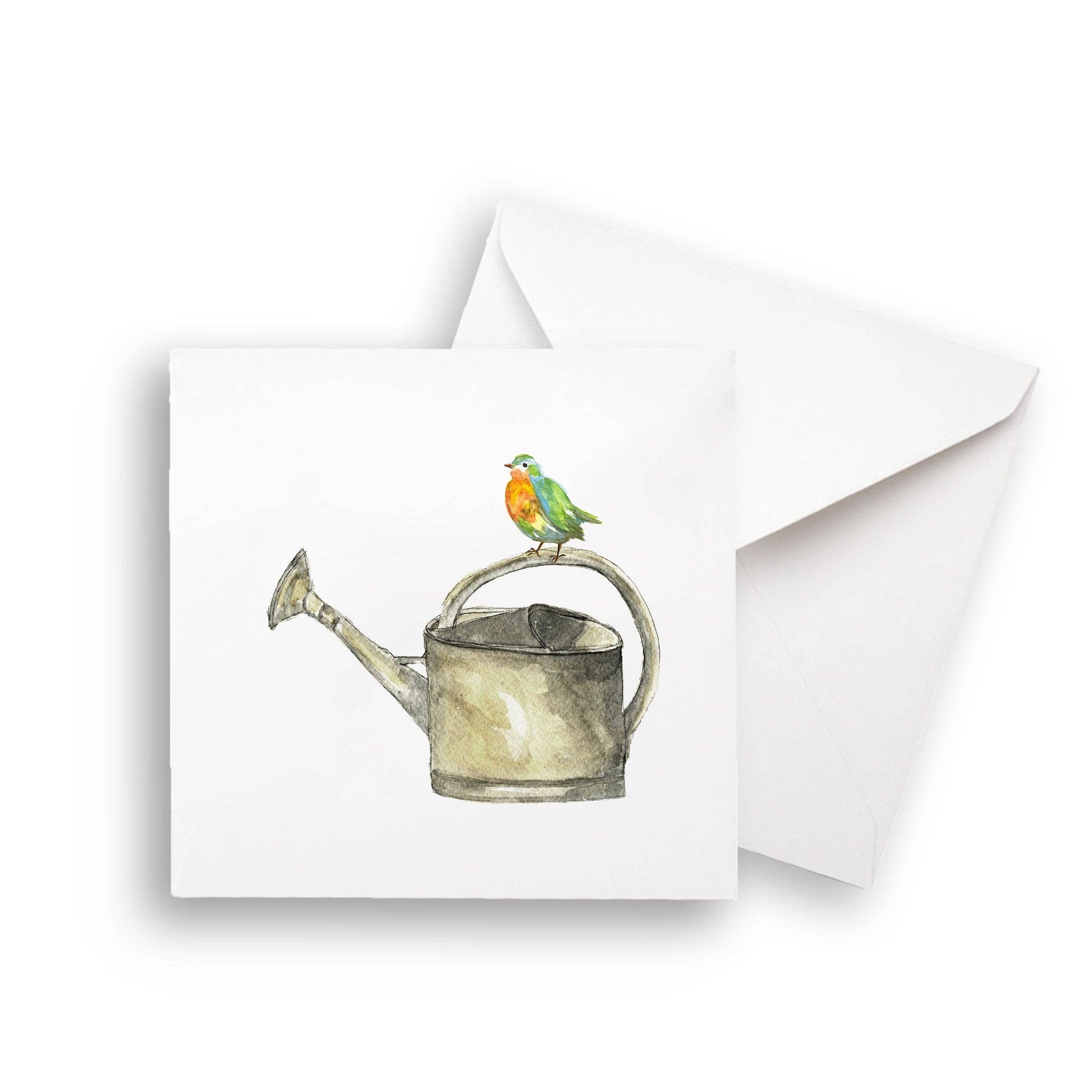 Watering Can with Bird