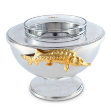 Load image into Gallery viewer, Gold Sturgeon Caviar Server