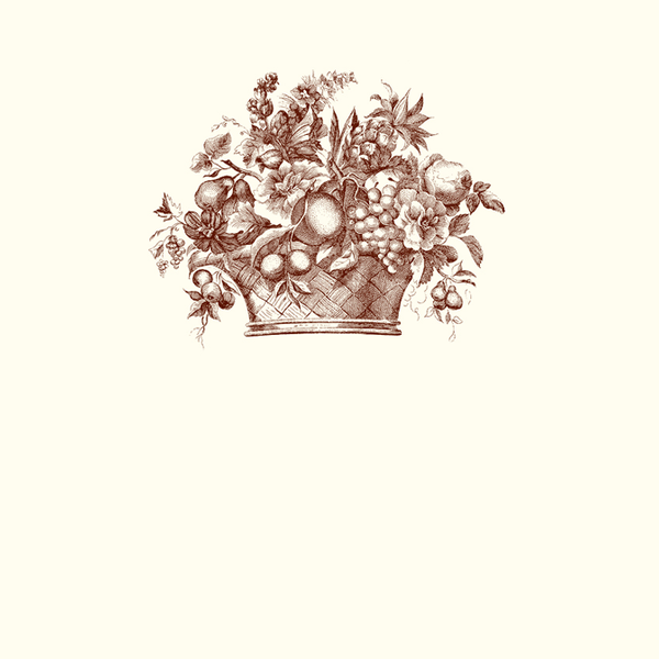 Floral Basket Place Card