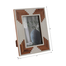 Load image into Gallery viewer, Wood Cascading Design Picture Frame - White, 4x6 in.
