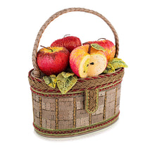 Load image into Gallery viewer, Apple Orchard Beaded Fruit Basket Top Handle Bag