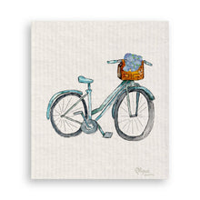 Load image into Gallery viewer, Blue Bike with Hydrangeas