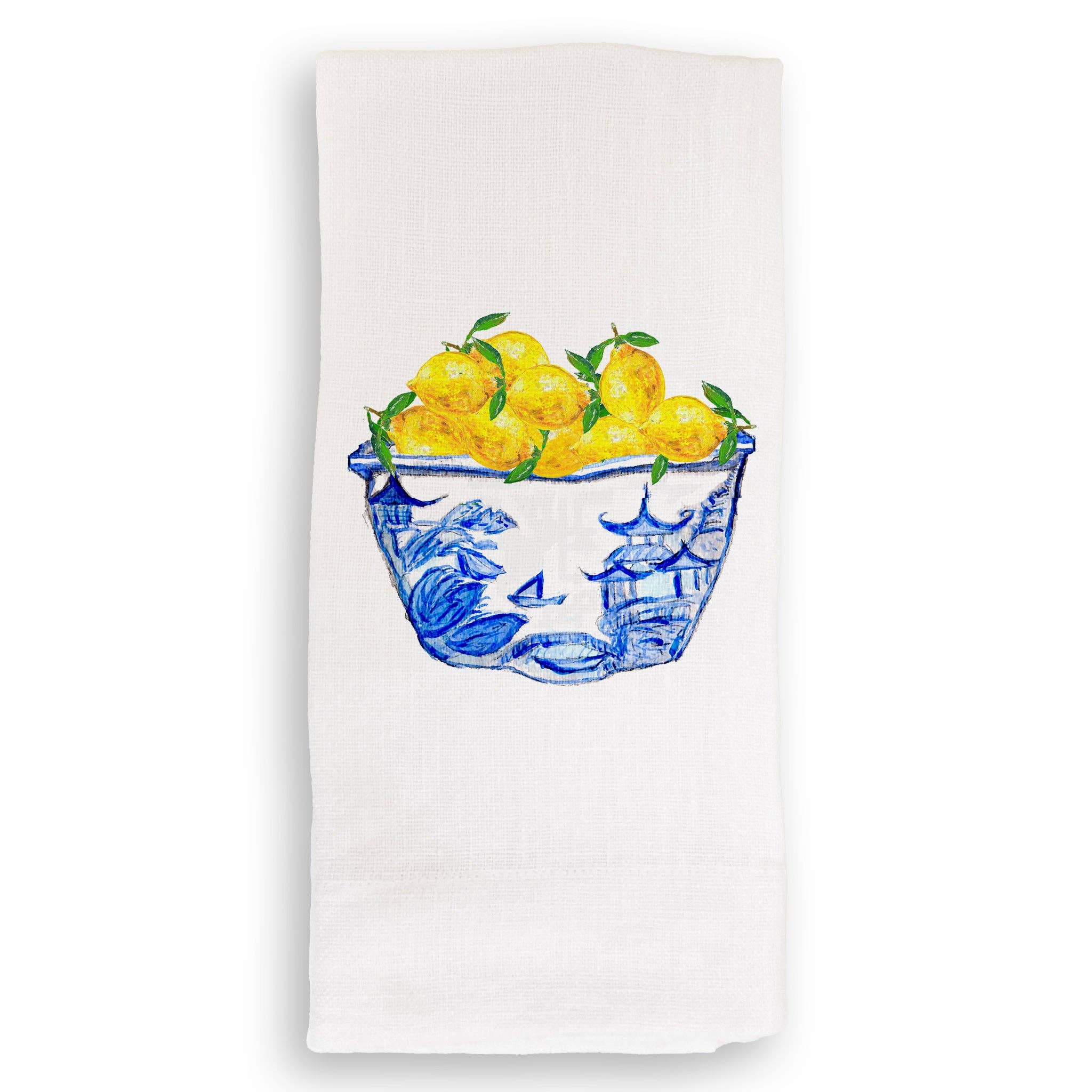 Blue & White Bowl with Lemons