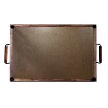 Load image into Gallery viewer, Green Toile de Jouy Wood and Glass Decorative Tray