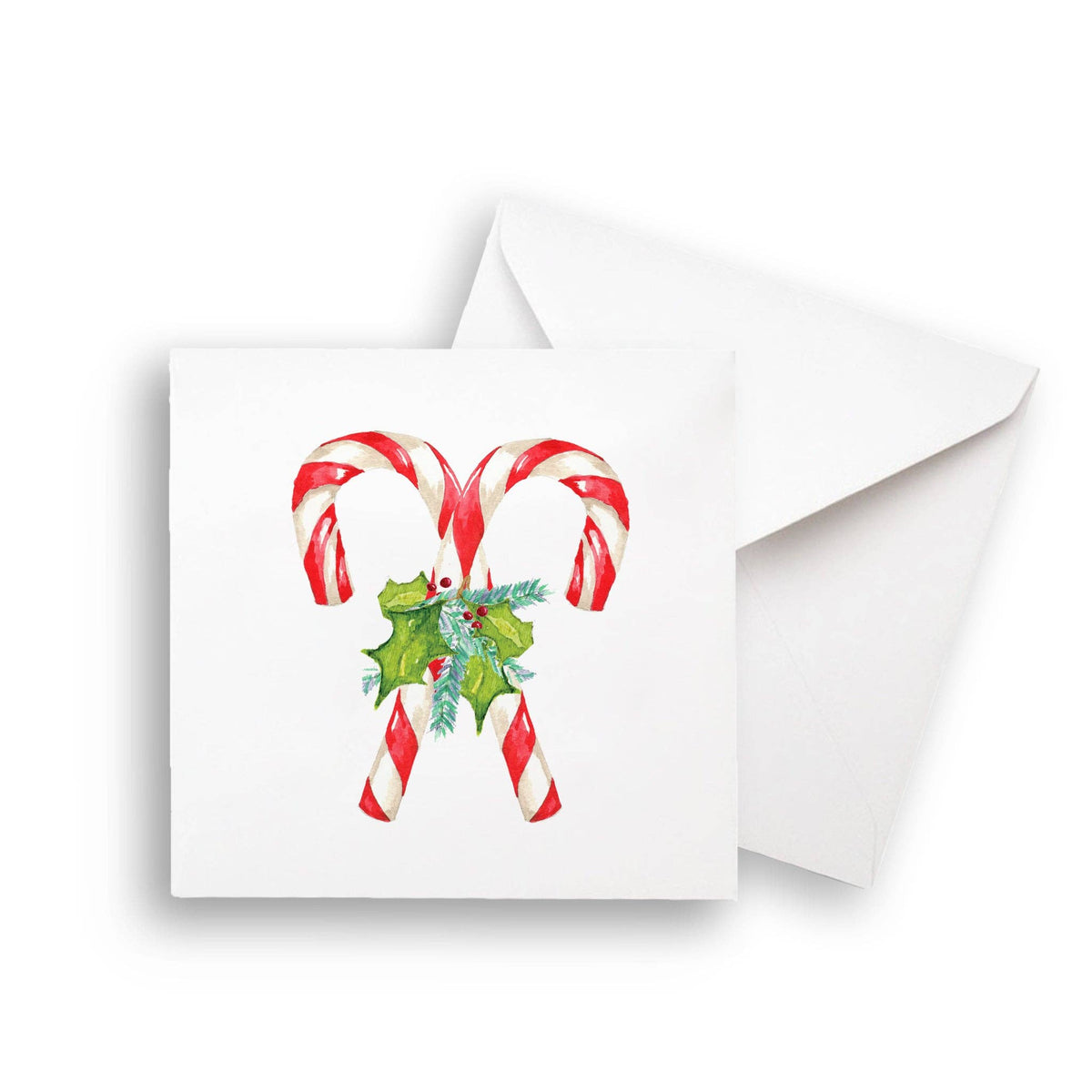 Candy Canes with Greens Kitchen Towel