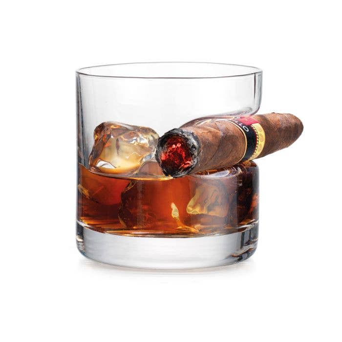 Cigar DOF Glasses, Set of 2 - Whiskey - Bar - Gifts for Him