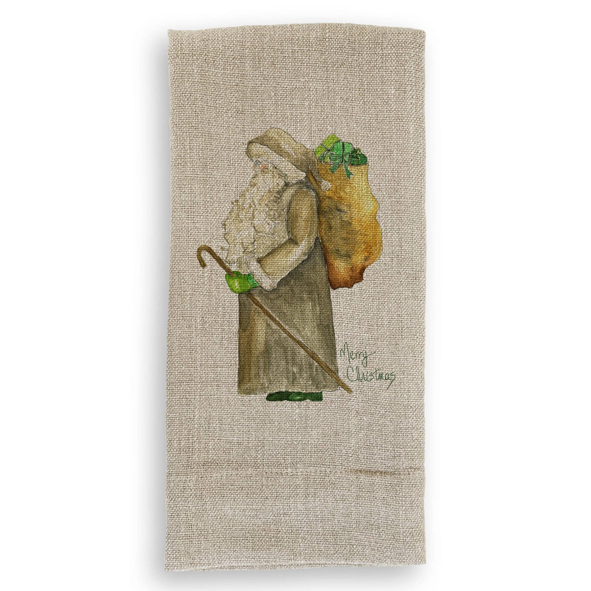 Grey Santa Kitchen Towel