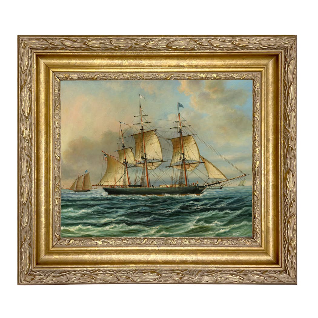 Baltimore Clipper Architect Vintage Painting Print