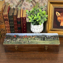 Load image into Gallery viewer, Equestrian Fox Hunt Wood Writing Box | Desk essentials