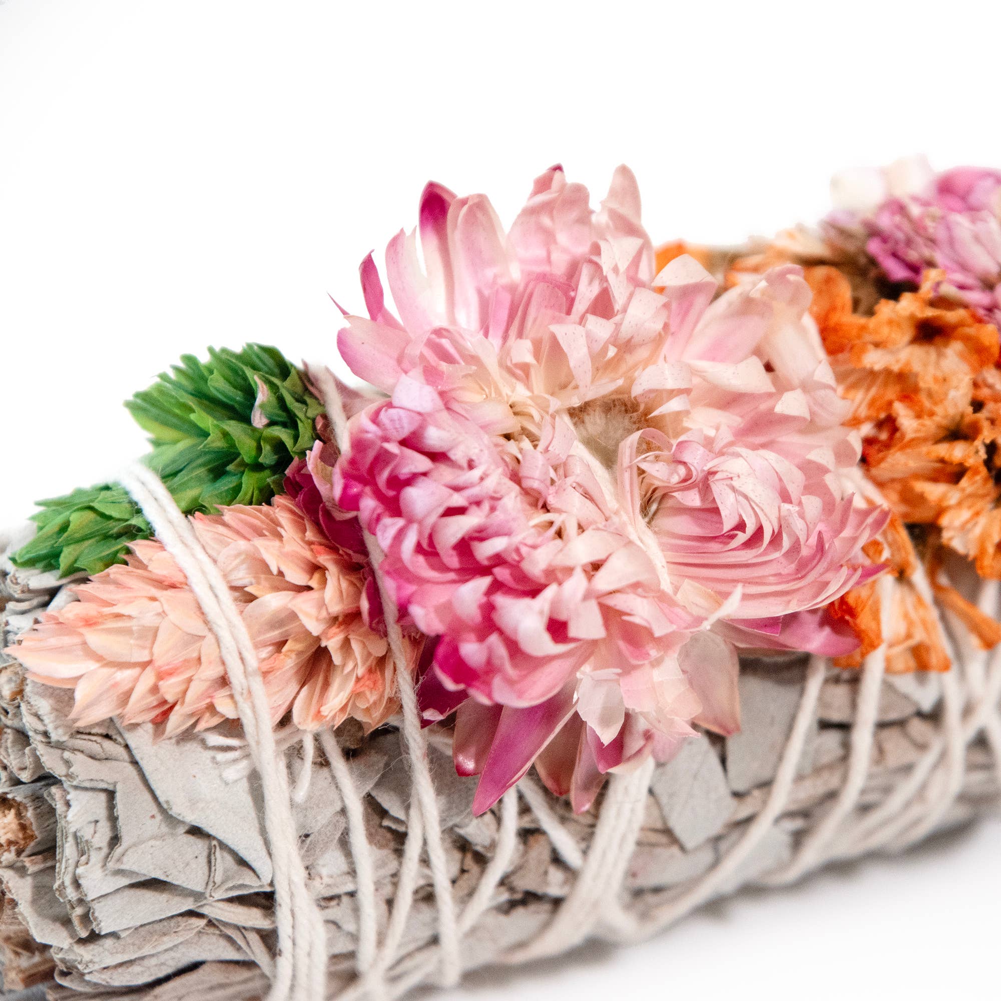 4" Sherbet Color Sage Smudge Stick