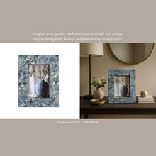 Load image into Gallery viewer, Photo Frame - Blue/Ivory Resin Woven, 4x6 in.