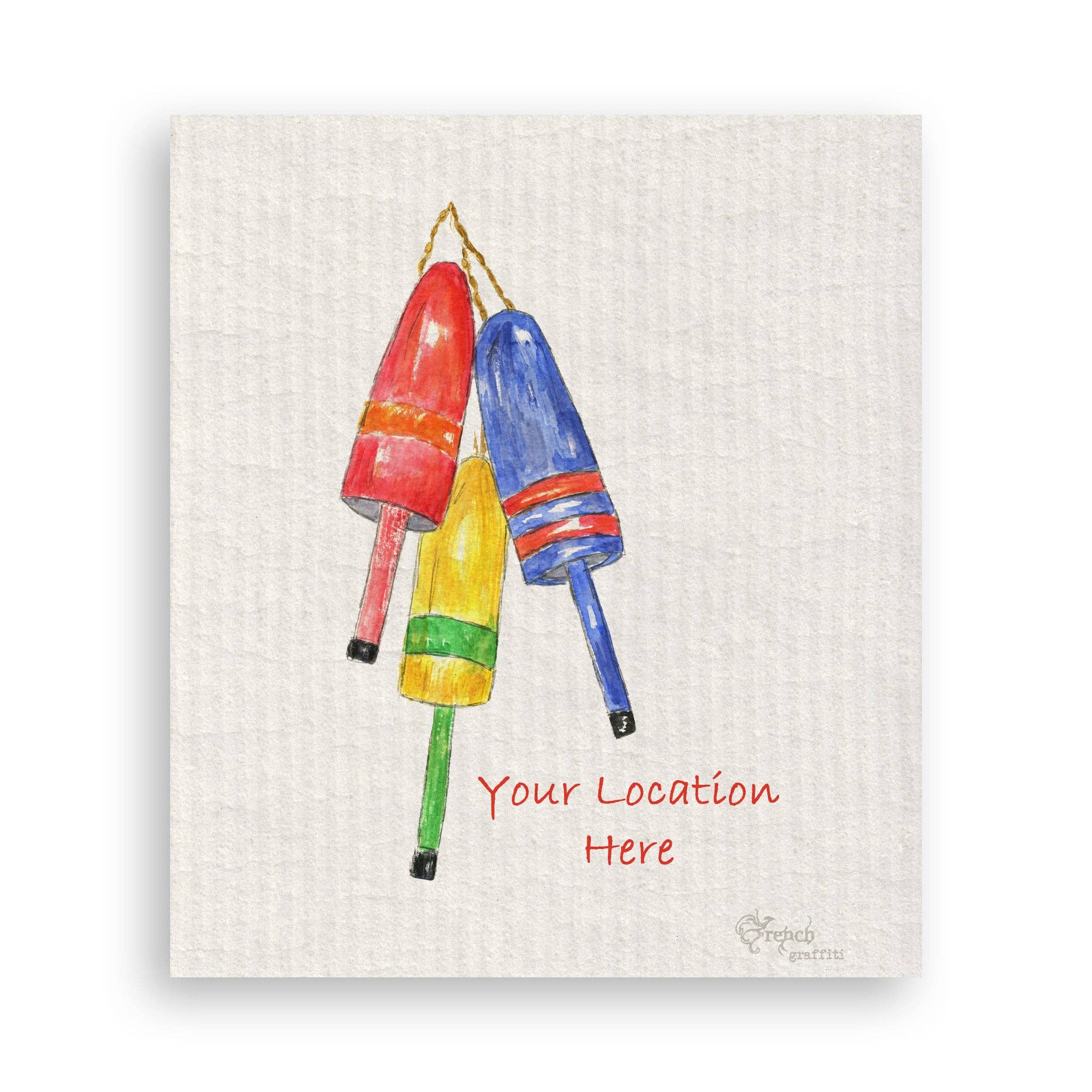 Colorful Buoys with Location