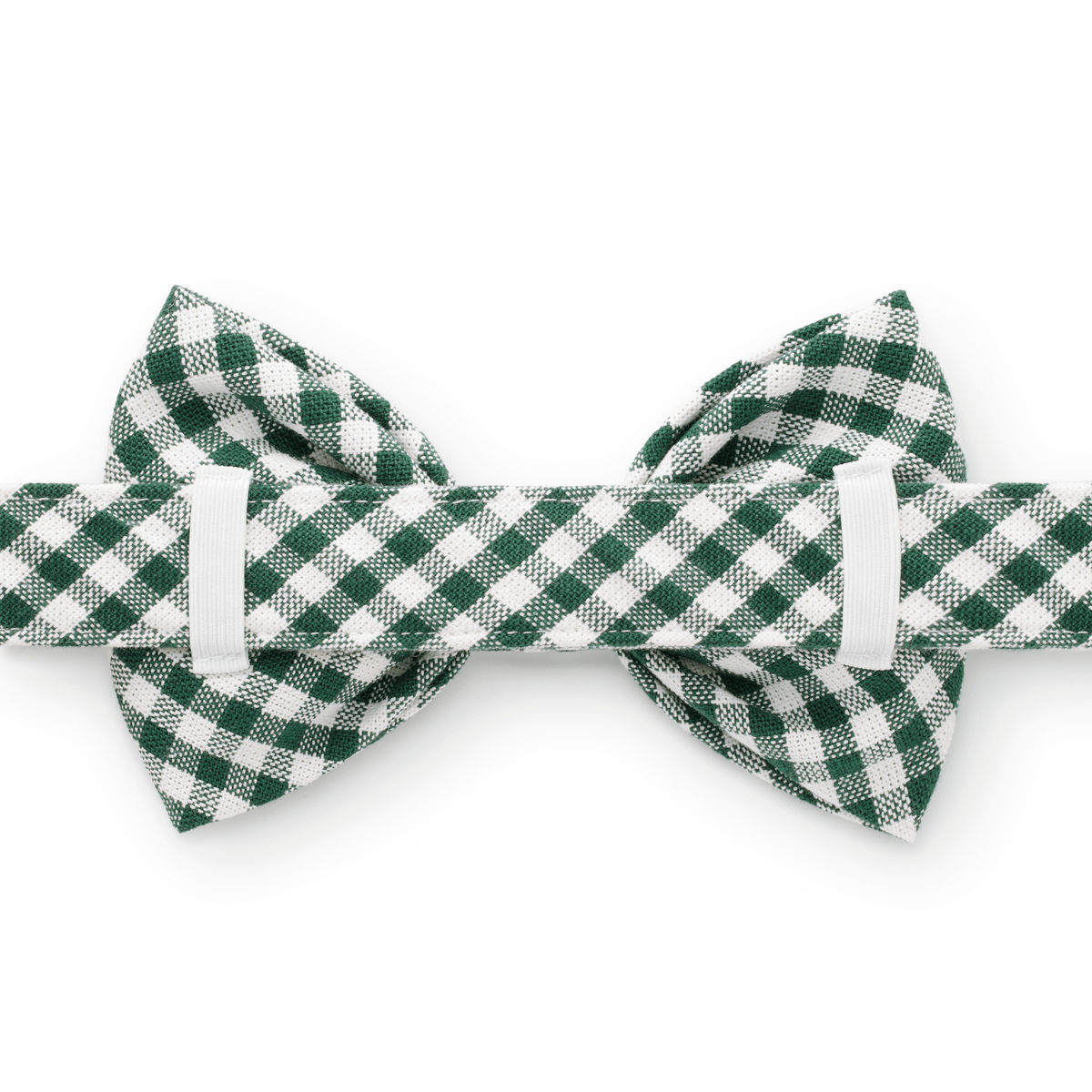 Evergreen Gingham Dog Bow Tie