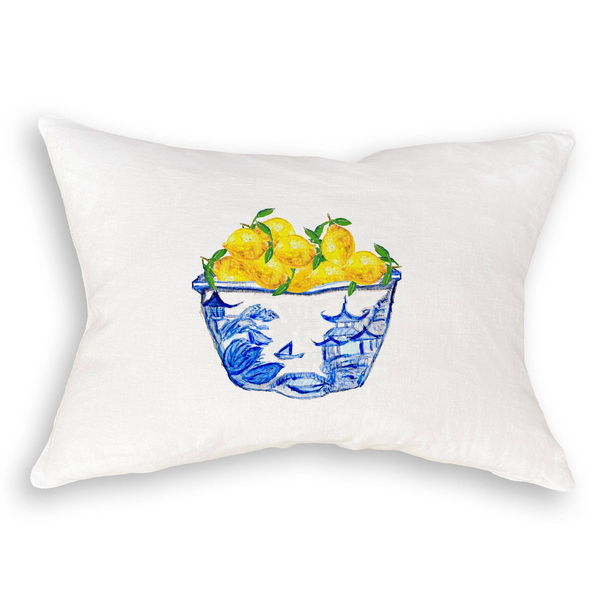 Blue & White Bowl with Lemons