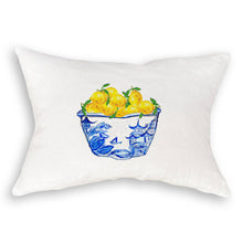 Load image into Gallery viewer, Blue & White Bowl with Lemons