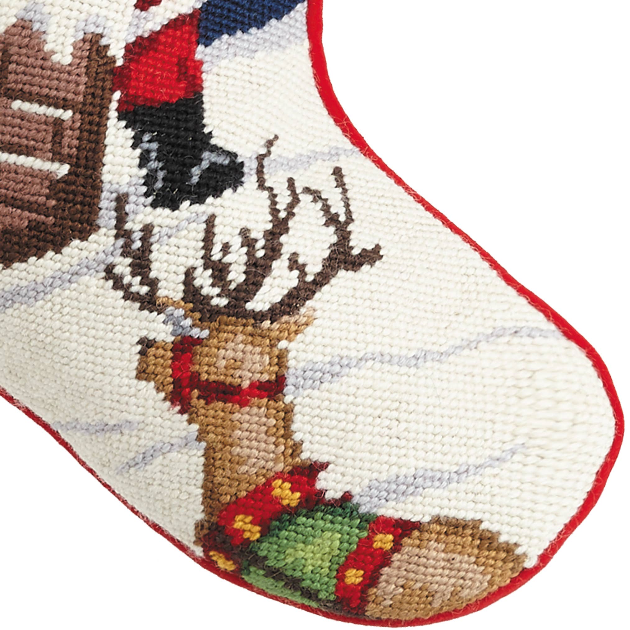 Santa Chimney Needlepoint Stocking