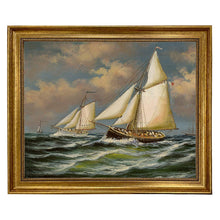 Load image into Gallery viewer, Puritan and Genesta Vintage Painting Print on Canvas
