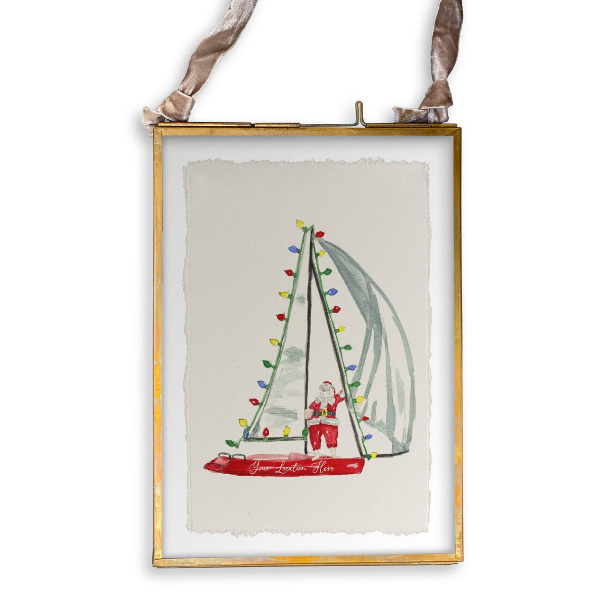 Sailing Santa Kitchen Towel