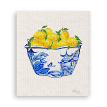 Load image into Gallery viewer, Blue & White Bowl with Lemons