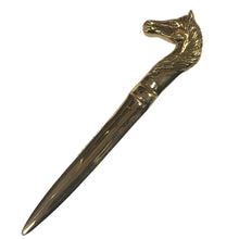 Load image into Gallery viewer, Solid Polished Brass Horse Head Letter Opener | Stationery