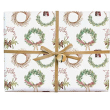 Load image into Gallery viewer, Wreath Gift Wrap Roll - Wrapping Paper