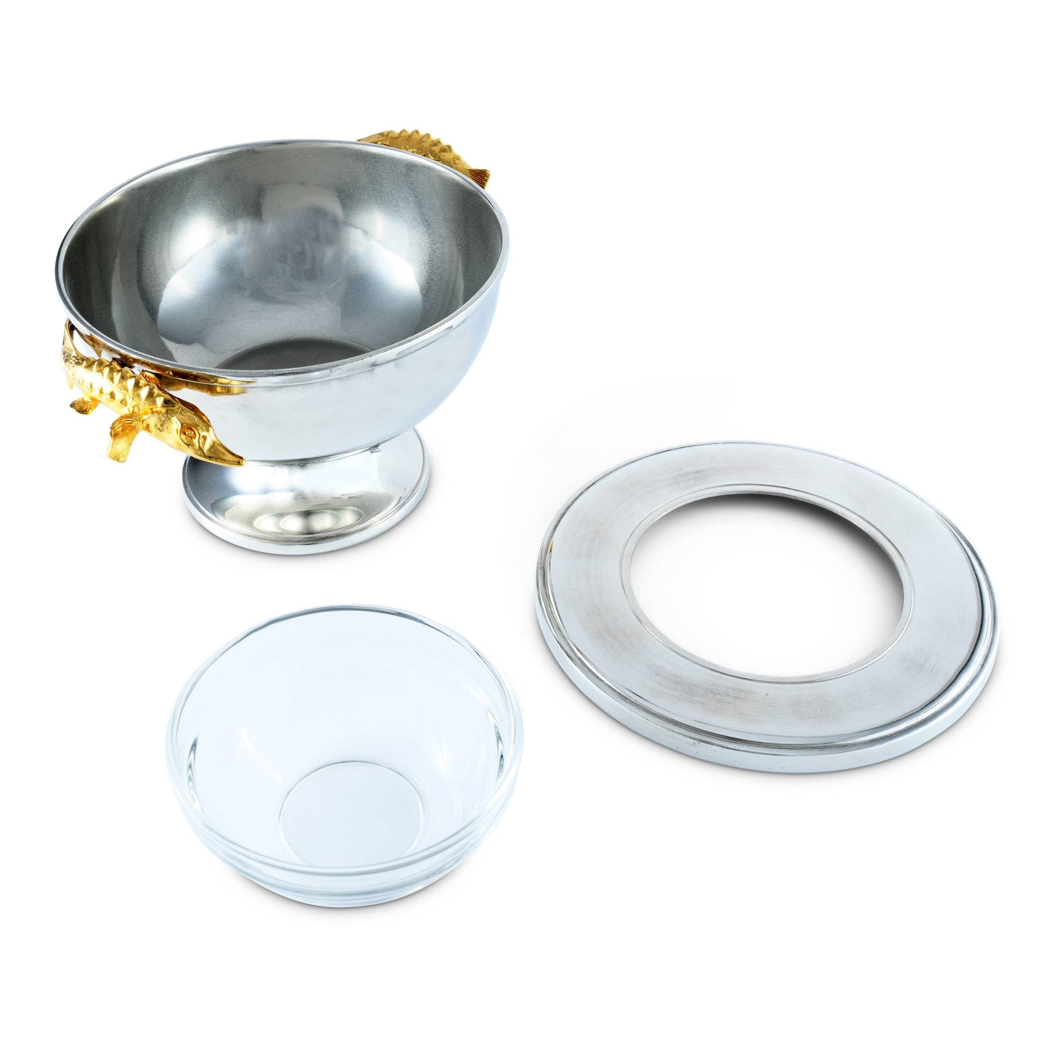Gold Sturgeon Caviar Server