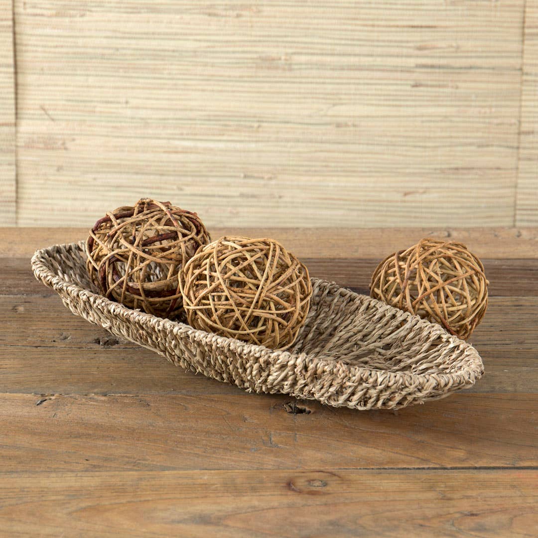 Oval Seagrass / Wire Tray 16L